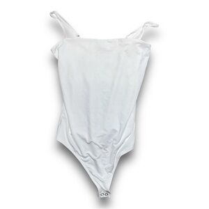 Express body contour compression silky square neck thong bodysuit NWOT